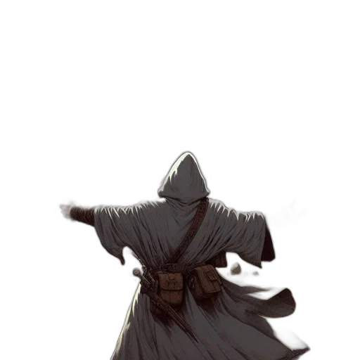 staff, sword, weapon, jacket, concept art, fantasy art, comic book art, pixel art transparent PNG cut-out