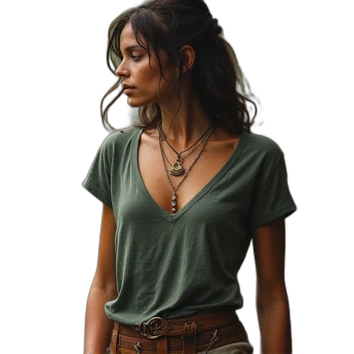 jewelry, jacket, dress, staff, photorealistic, concept art, fantasy art, oil painting transparent PNG cut-out