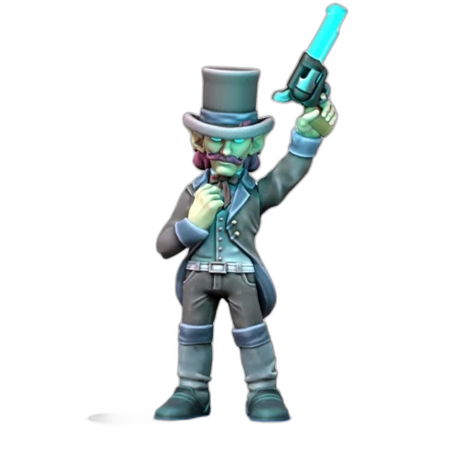 staff, weapon, robot, hat, concept art, 3d render, pixel art, fantasy art transparent PNG cut-out