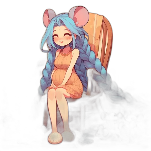 creature, dress, furniture, staff, pixel art, anime, concept art, watercolor transparent PNG cut-out