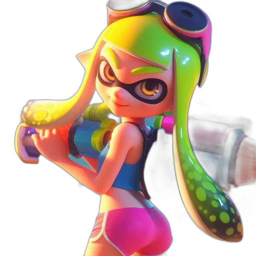 weapon, dress, staff, jacket, concept art, vaporwave, 3d render, pixel art transparent PNG cut-out