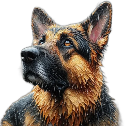 animal, face, creature, staff, photorealistic, oil painting, watercolor, fantasy art transparent PNG cut-out