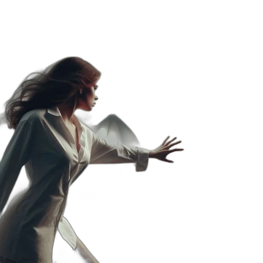 dress, concept art, 3d render, outer space, mystic, forest, woman, long transparent PNG cut-out