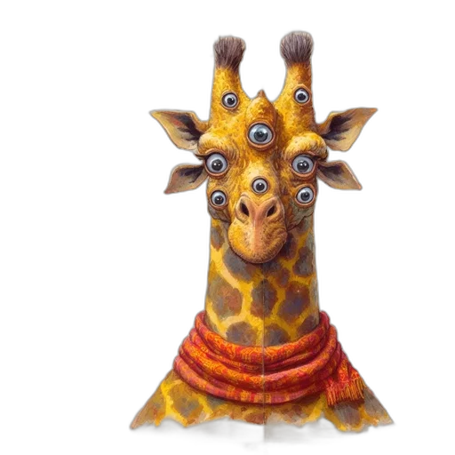 animal, crown, staff, creature, 3d render, photorealistic, concept art, fantasy art transparent PNG cut-out