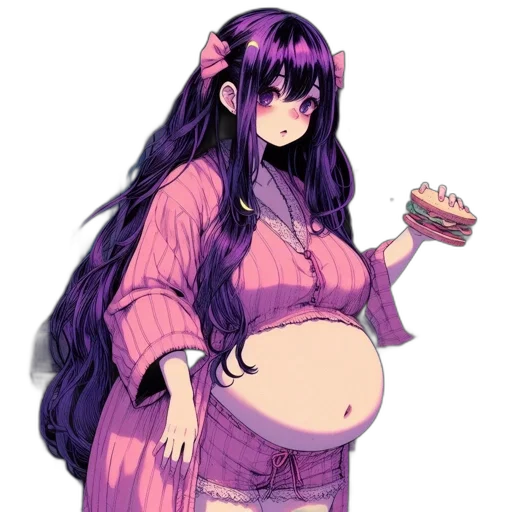 food, dress, creature, pixel art, concept art, anime, vaporwave, pastel transparent PNG cut-out