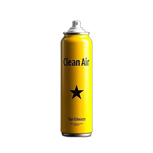 bottle, photorealistic, yellow, spray, can, white, cap, labeled transparent PNG cut-out