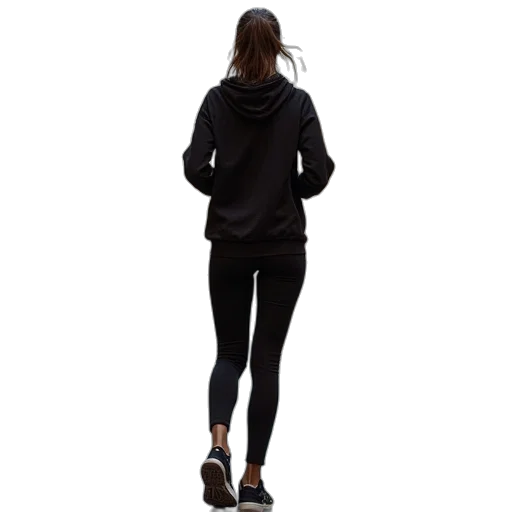 jacket, dress, staff, dark, monochrome, person, tight, leggings transparent PNG cut-out