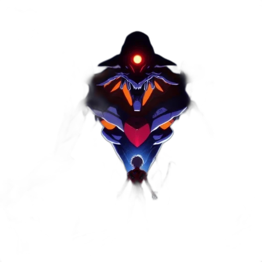 robot, mask, weapon, creature, concept art, 3d render, pixel art, cyberpunk transparent PNG cut-out