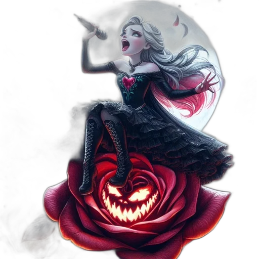 dress, flower, crown, staff, fantasy art, concept art, pixel art, watercolor transparent PNG cut-out