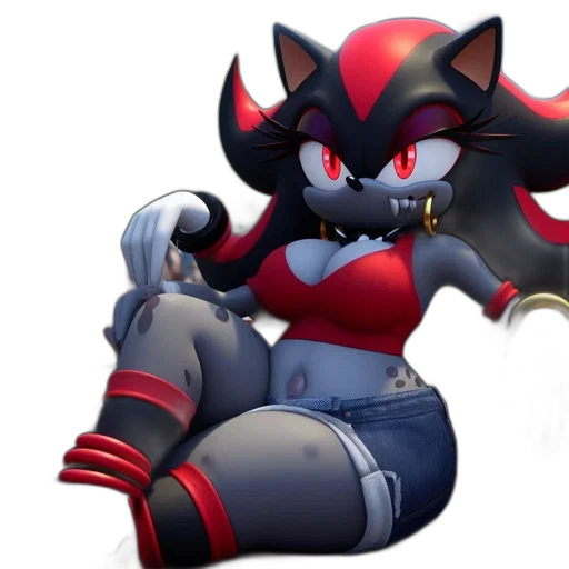 concept art, 3d render, pixel art, cartoon, red, anthropomorphic, feline, character transparent PNG cut-out