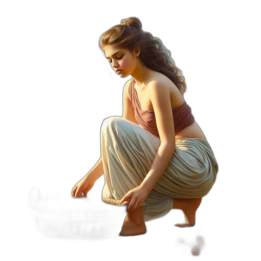 dress, fantasy art, concept art, photorealistic, pixel art, fire, forest, woman transparent PNG cut-out