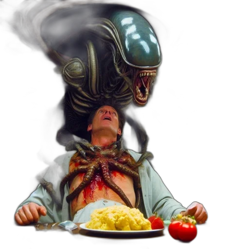 food, creature, robot, concept art, pixel art, fantasy art, cyberpunk, outer space transparent PNG cut-out