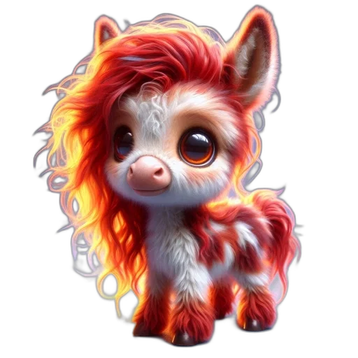 creature, staff, dragon, hair, fantasy art, concept art, watercolor, 3d render transparent PNG cut-out