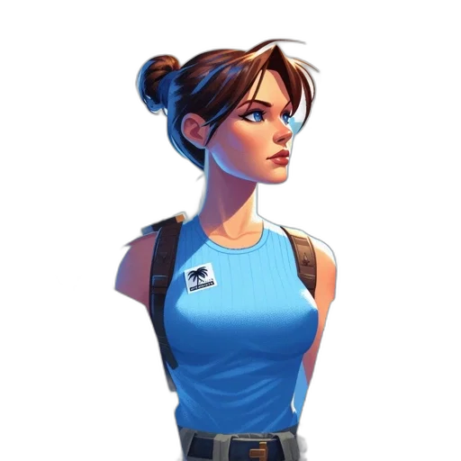 staff, face, jacket, weapon, concept art, pixel art, fantasy art, 3d render transparent PNG cut-out