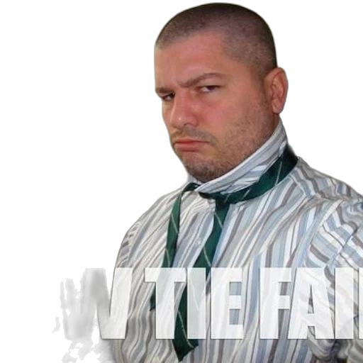 staff, jacket, face, photorealistic, man, striped, shirt, green transparent PNG cut-out