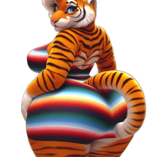 animal, dress, creature, 3d render, concept art, photorealistic, colorful, anthropomorphic transparent PNG cut-out