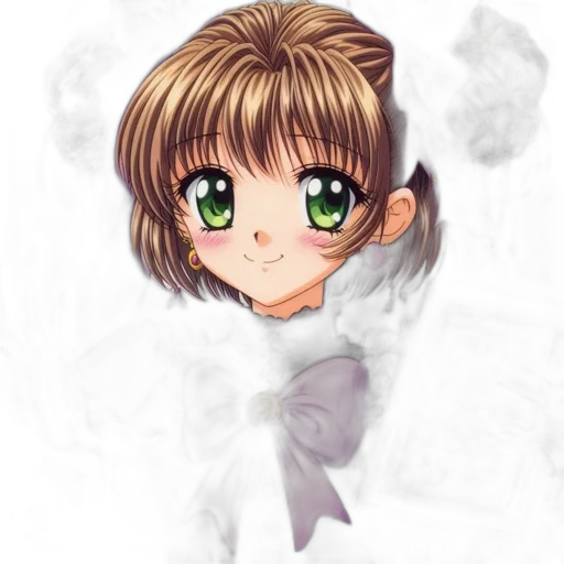staff, face, flower, anime, pixel art, watercolor, photorealistic, monochrome transparent PNG cut-out
