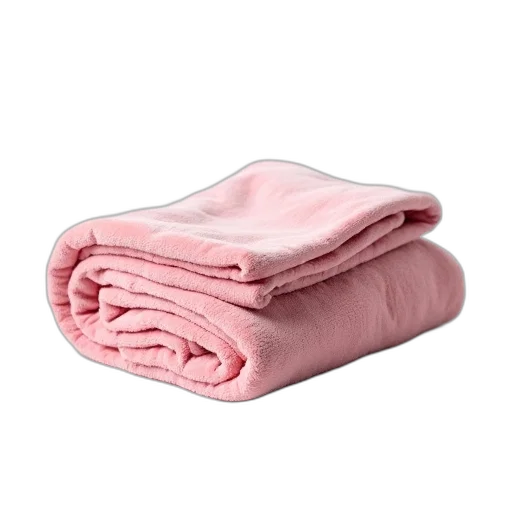 jacket, dress, pastel, pink, plush, blanket, neatly, folded transparent PNG cut-out