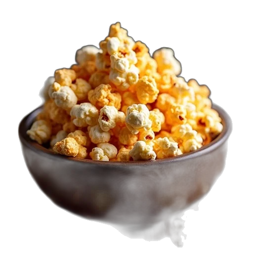 food, crown, 3d render, photorealistic, make, own, bbq, popcorn transparent PNG cut-out