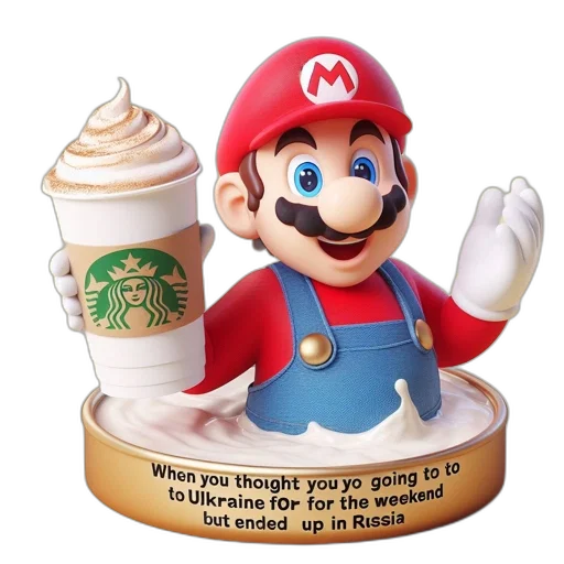 food, bottle, weapon, crown, 3d render, concept art, vaporwave, photorealistic transparent PNG cut-out