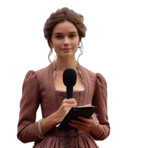 dress, staff, photorealistic, concept art, 3d render, 18th, 19th-century, woman transparent PNG cut-out