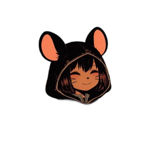 hat, creature, mask, animal, anime, cartoon, pixel art, concept art transparent PNG cut-out