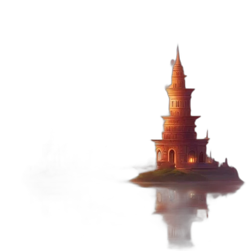 building, crown, bottle, dress, concept art, pixel art, 3d render, watercolor transparent PNG cut-out