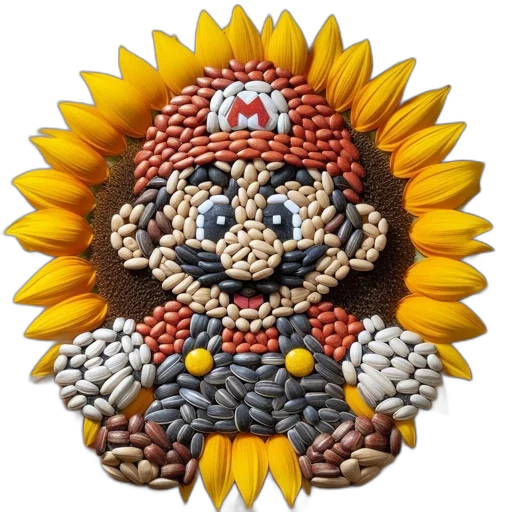 crown, flower, food, jewelry, pixel art, 3d render, concept art, photorealistic transparent PNG cut-out