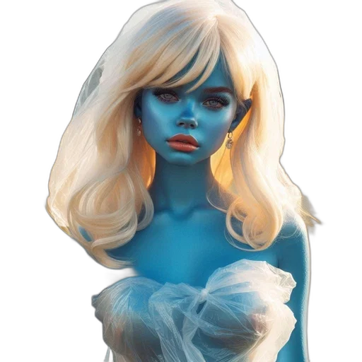 mask, face, dress, hair, fantasy art, concept art, photorealistic, comic book art transparent PNG cut-out