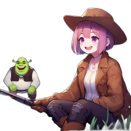 staff, hat, creature, animal, anime, concept art, pixel art, fantasy art transparent PNG cut-out