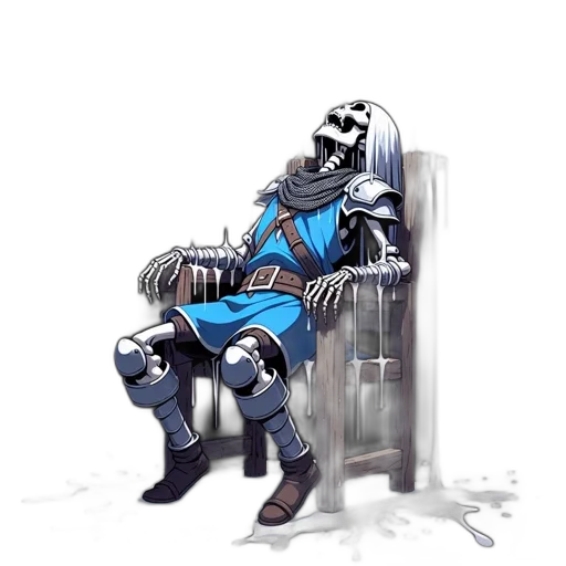 robot, jacket, furniture, concept art, cyberpunk, fantasy art, comic book art, blue transparent PNG cut-out
