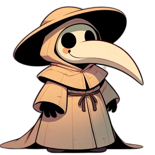 hat, mask, staff, jacket, concept art, pixel art, cartoon, fantasy art transparent PNG cut-out