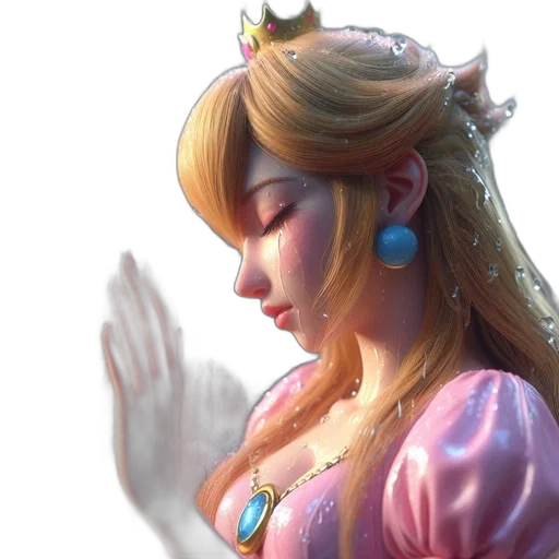 crown, dress, jewelry, face, fantasy art, concept art, photorealistic, 3d render transparent PNG cut-out