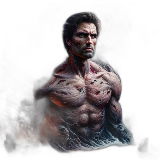 creature, animal, face, concept art, fantasy art, comic book art, photorealistic, underwater transparent PNG cut-out