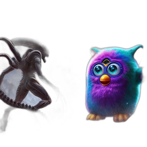 creature, animal, concept art, 3d render, fantasy art, dark, monochrome, enormous transparent PNG cut-out