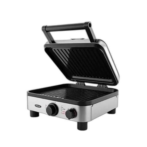 robot, modern, electric, grill, sleek, design, digital, controls transparent PNG cut-out