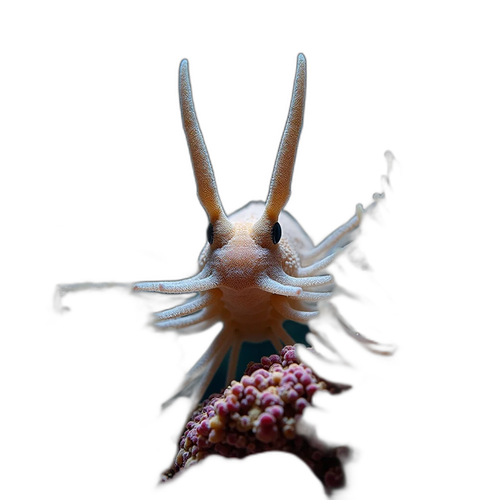 animal, creature, crown, staff, 3d render, underwater, close-up, view transparent PNG cut-out