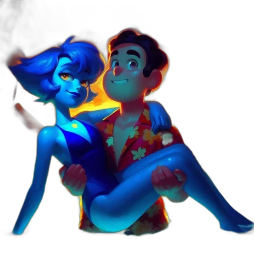 concept art, comic book art, fantasy art, watercolor, fire, neon lights, underwater, outer space transparent PNG cut-out