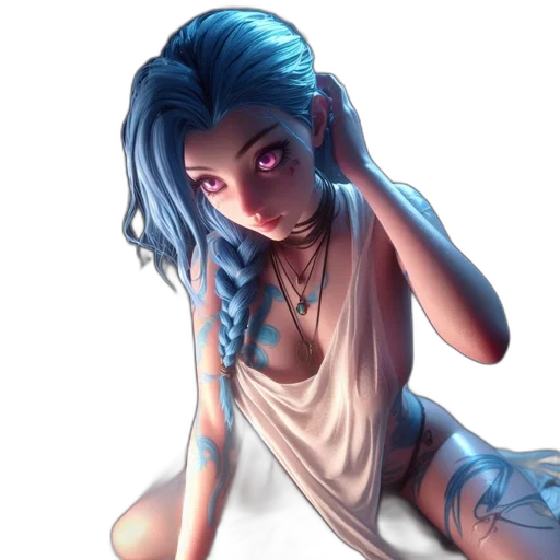 dress, creature, face, fantasy art, anime, concept art, cyberpunk, neon lights transparent PNG cut-out