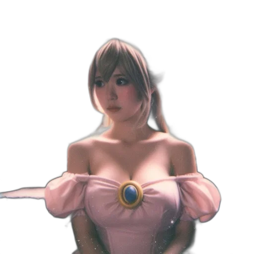 dress, staff, robot, face, concept art, 3d render, fantasy art, anime transparent PNG cut-out