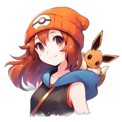 hat, staff, animal, creature, pixel art, anime, watercolor, fantasy art transparent PNG cut-out