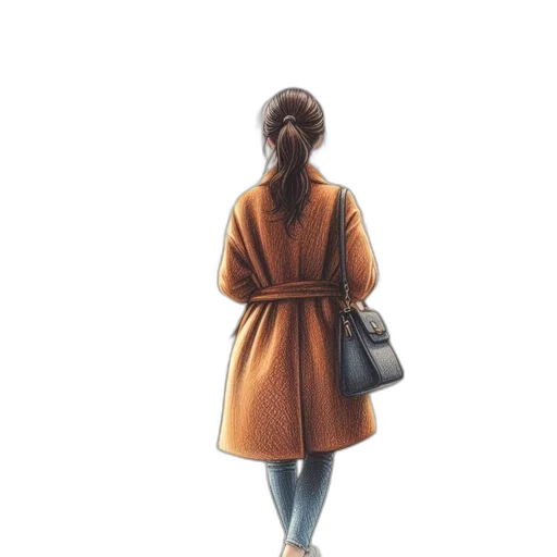 dress, jacket, staff, umbrella, concept art, photorealistic, 3d render, oil painting transparent PNG cut-out
