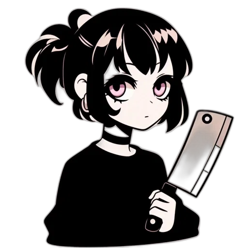 staff, weapon, face, creature, anime, cartoon, vaporwave, concept art transparent PNG cut-out