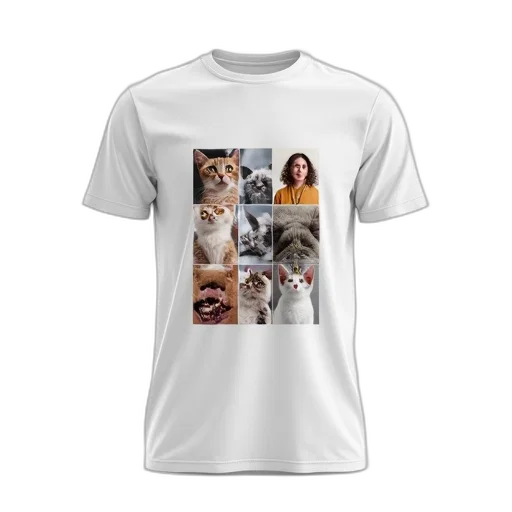 animal, dress, photorealistic, white, t-shirt, graphic, design, featuring transparent PNG cut-out