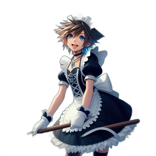 staff, sword, weapon, dress, concept art, fantasy art, pixel art, anime transparent PNG cut-out