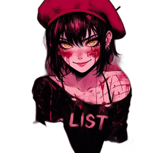 mask, face, hat, creature, watercolor, anime, comic book art, concept art transparent PNG cut-out