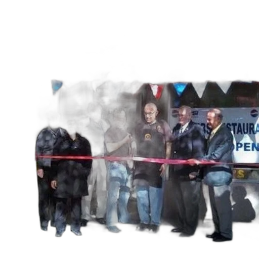 staff, concept art, group, people, stands, front, crumb, restaurant transparent PNG cut-out