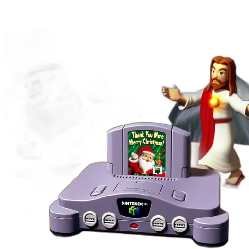 robot, 3d render, vaporwave, concept art, pixel art, santa, claus, jesus transparent PNG cut-out