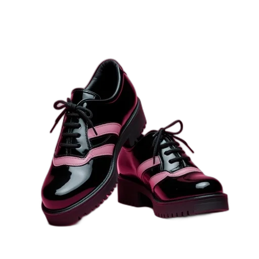 shoes, vaporwave, 3d render, photorealistic, dark, black, pink, tap transparent PNG cut-out