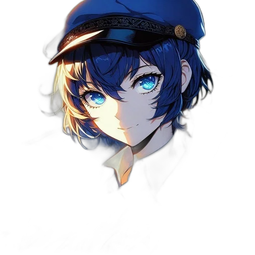 hat, face, crown, weapon, anime, watercolor, pixel art, photorealistic transparent PNG cut-out
